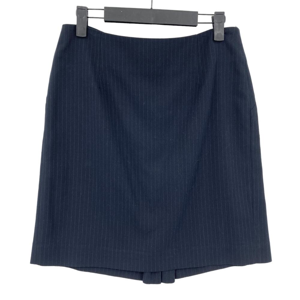Banana Republic Short Skirt Womens Size 4 Black Striped Back Zipper